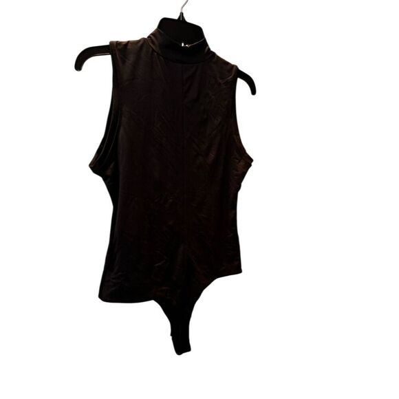 Crave Fame Women's Black Mock Turtleneck Sleeveless Bodysuit Size M - Picture 4 of 9